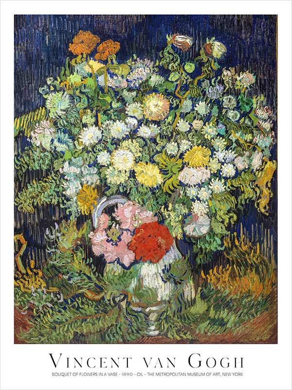 Bouquet Of Flowers Vase Van Gogh 1