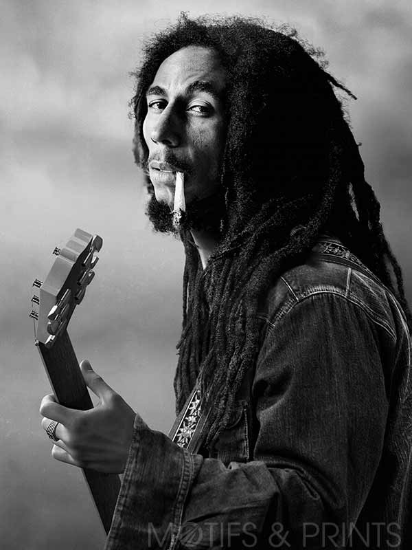 Bob Marley Smoking Portrait